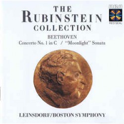 Beethoven, Arthur Rubinstein, Erich Leinsdorf, Boston Symphony Orchestra ‎– Concerto No.1, Moonlight Sonata